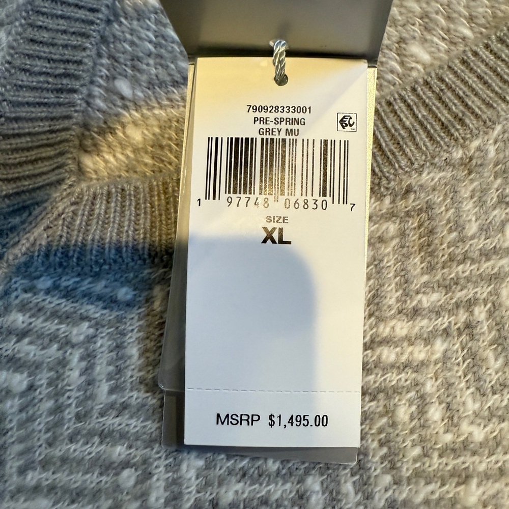 Ralph Lauren Gray XL V-Neck Sweater - Picture 2 of 2